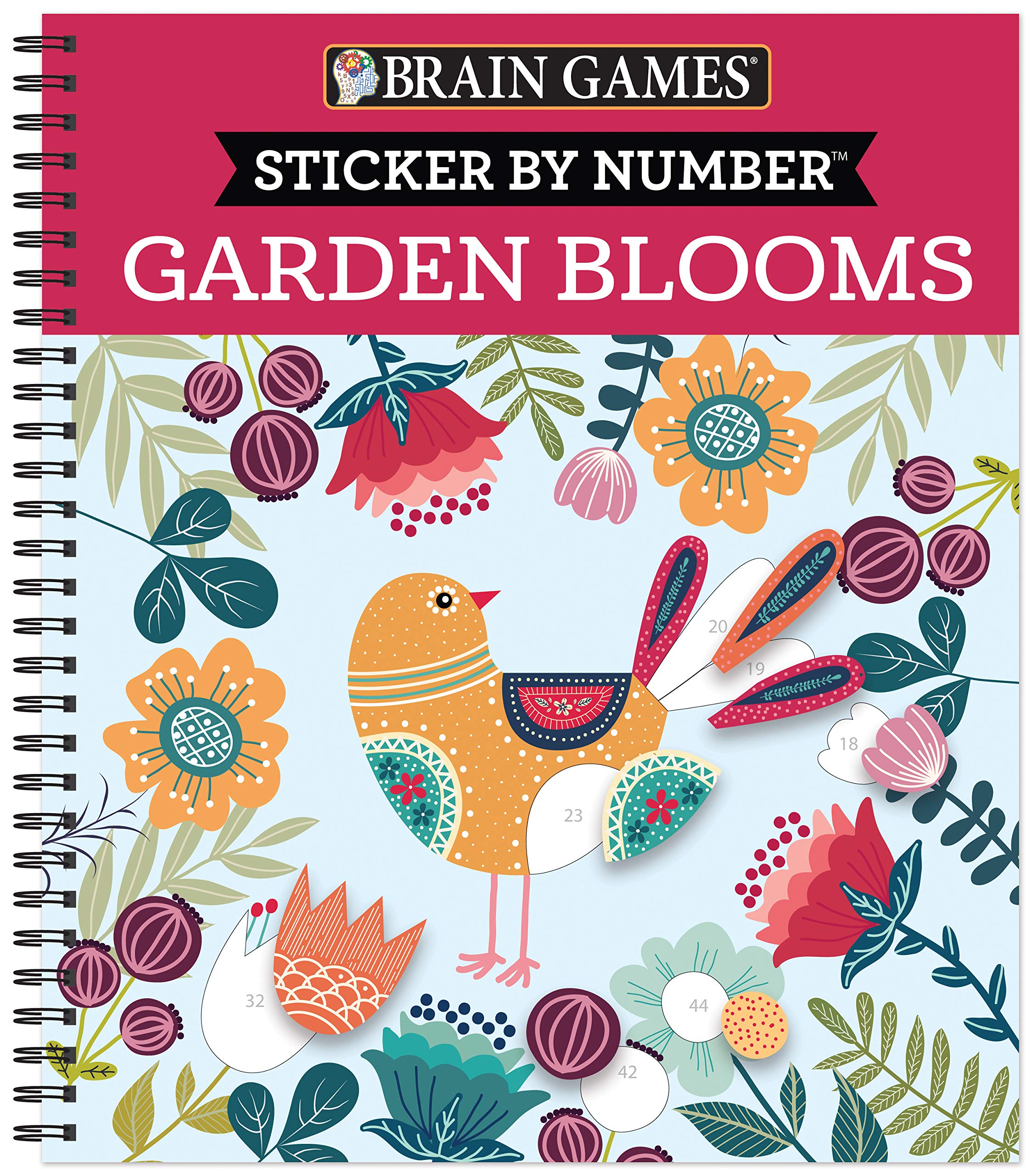 Brain Games - Sticker by Number: Garden Blooms Leisure & Fun