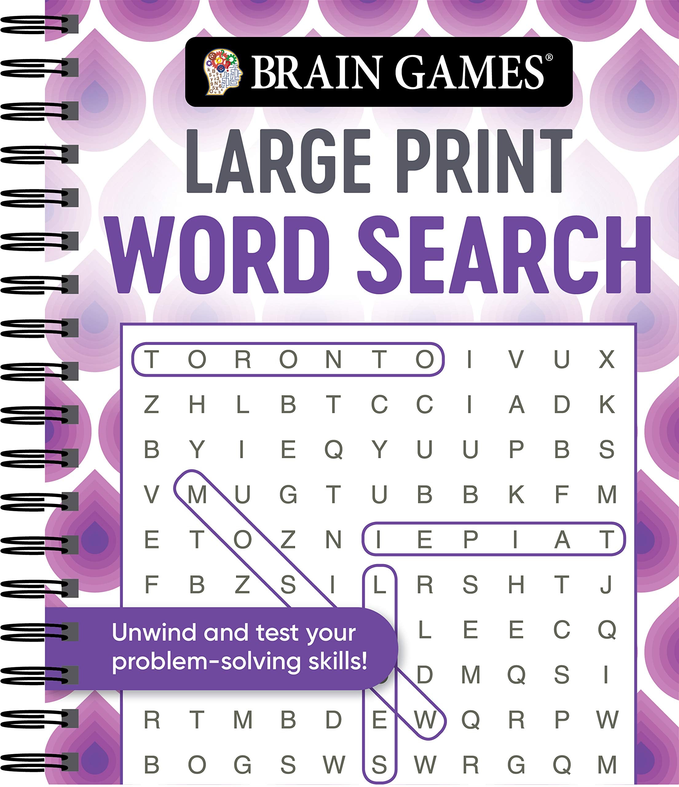 Brain Games - Large Print Word Search (Swirls) Leisure & Fun