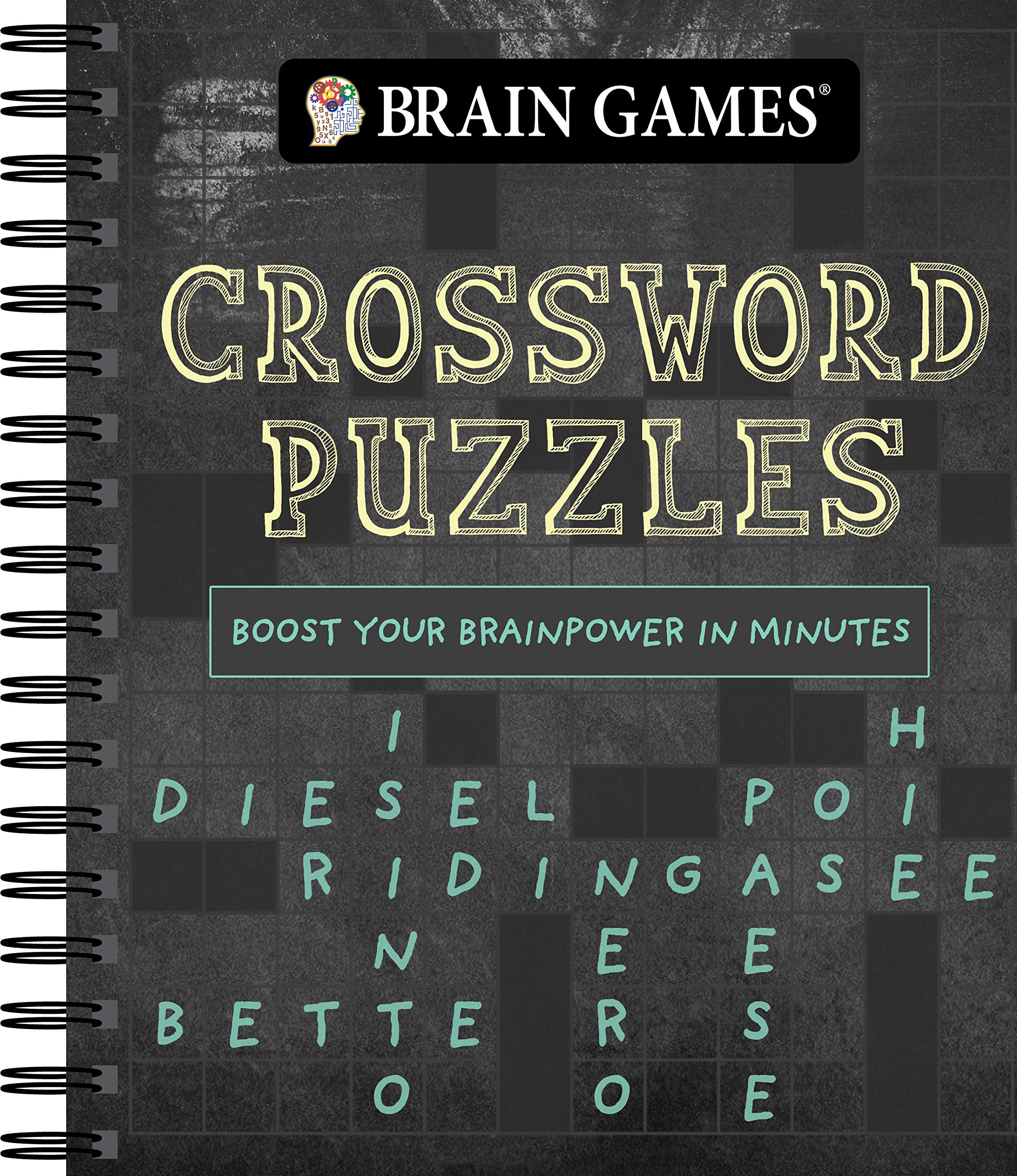 Brain Games - Crossword Puzzles (Chalkboard #2): Boost Your Brainpower in Minutes Volume 2 Leisure & Fun