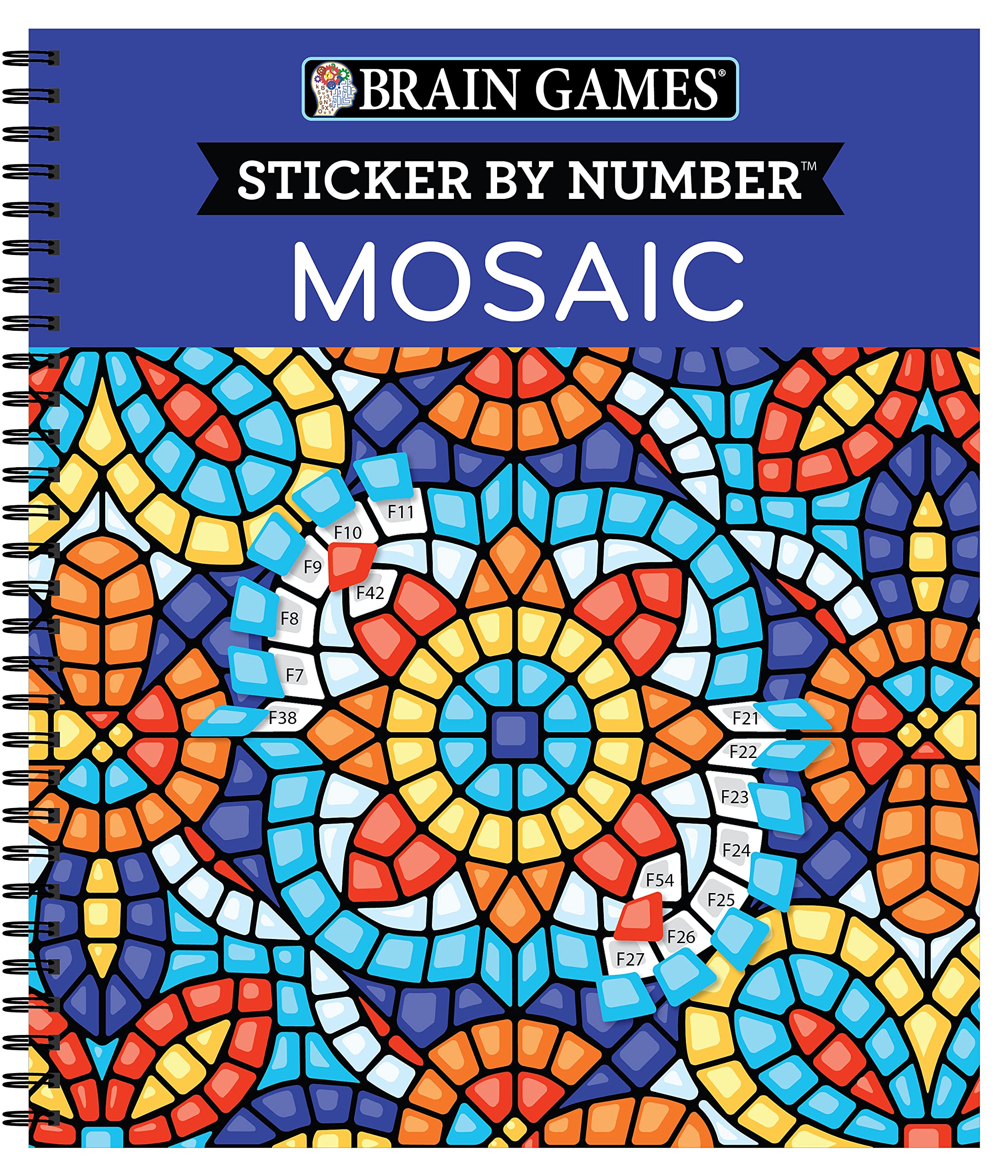 Brain Games - Sticker by Number: Mosaic (20 Complex Images to Sticker) Hobbies & Crafts