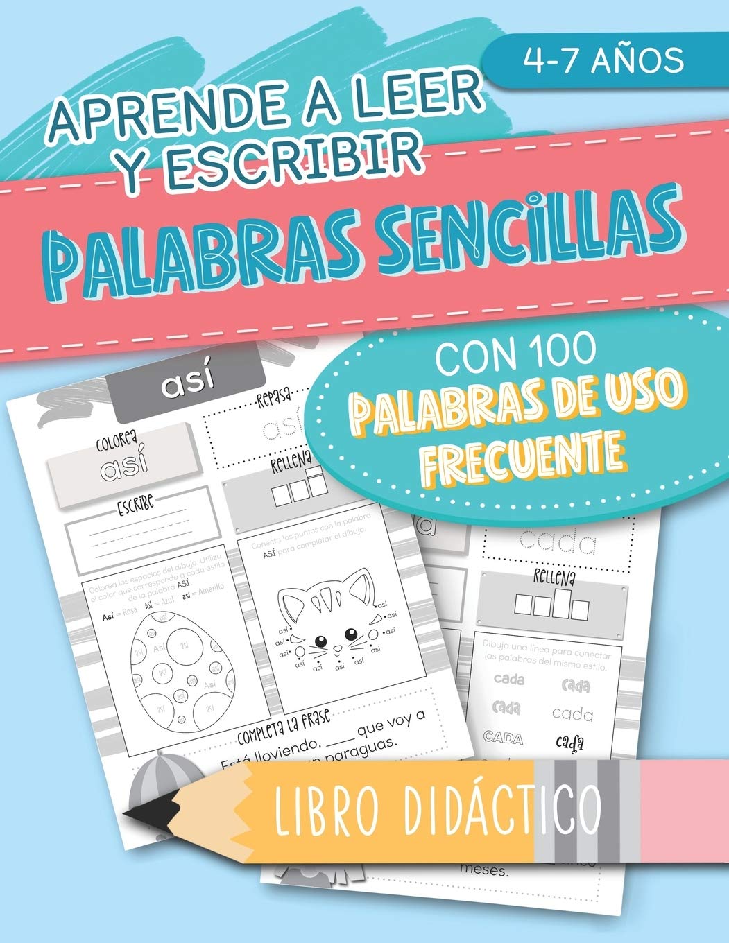 Aprende a leer y escribir: Palabras sencillas: con 100 palabras de uso frecuente: libro didáctico: 4-7 años Tiptoi & Games
