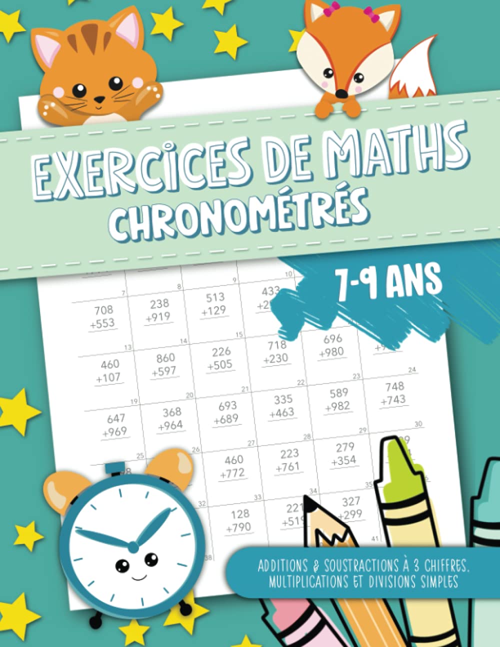 Exercices de maths chronométrés - Additions & Soustractions à 3 chiffres, multiplications et divisions simples - 7-9 ans Tiptoi & Games