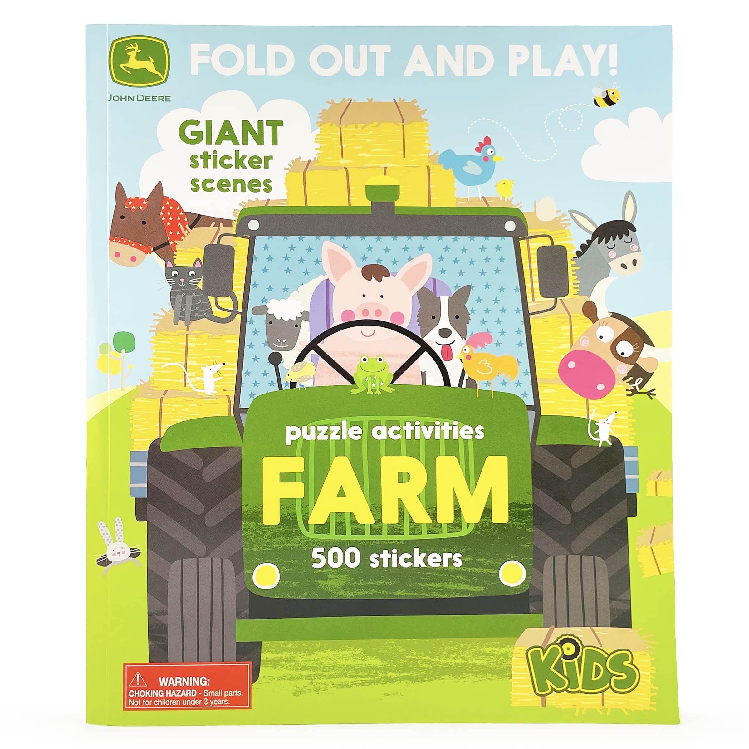 John Deere Farm: 500 Stickers and Puzzle Activities: Fold Out and Play! (John Deere: Children's Interactive Fold Out and Play Puzzle Activity Book) Non-fiction