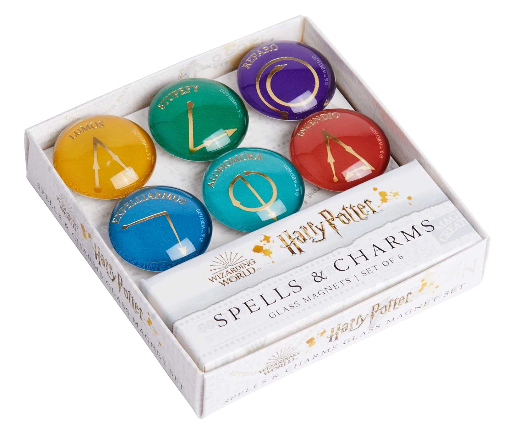 Harry Potter: Spells and Charms Glass Magnet Set (Set of 6) Film, Art & Culture