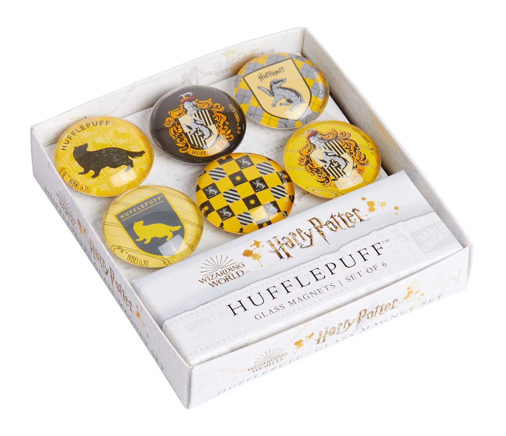 Harry Potter: Hufflepuff Glass Magnet Set (Set of 6) Film, Art & Culture
