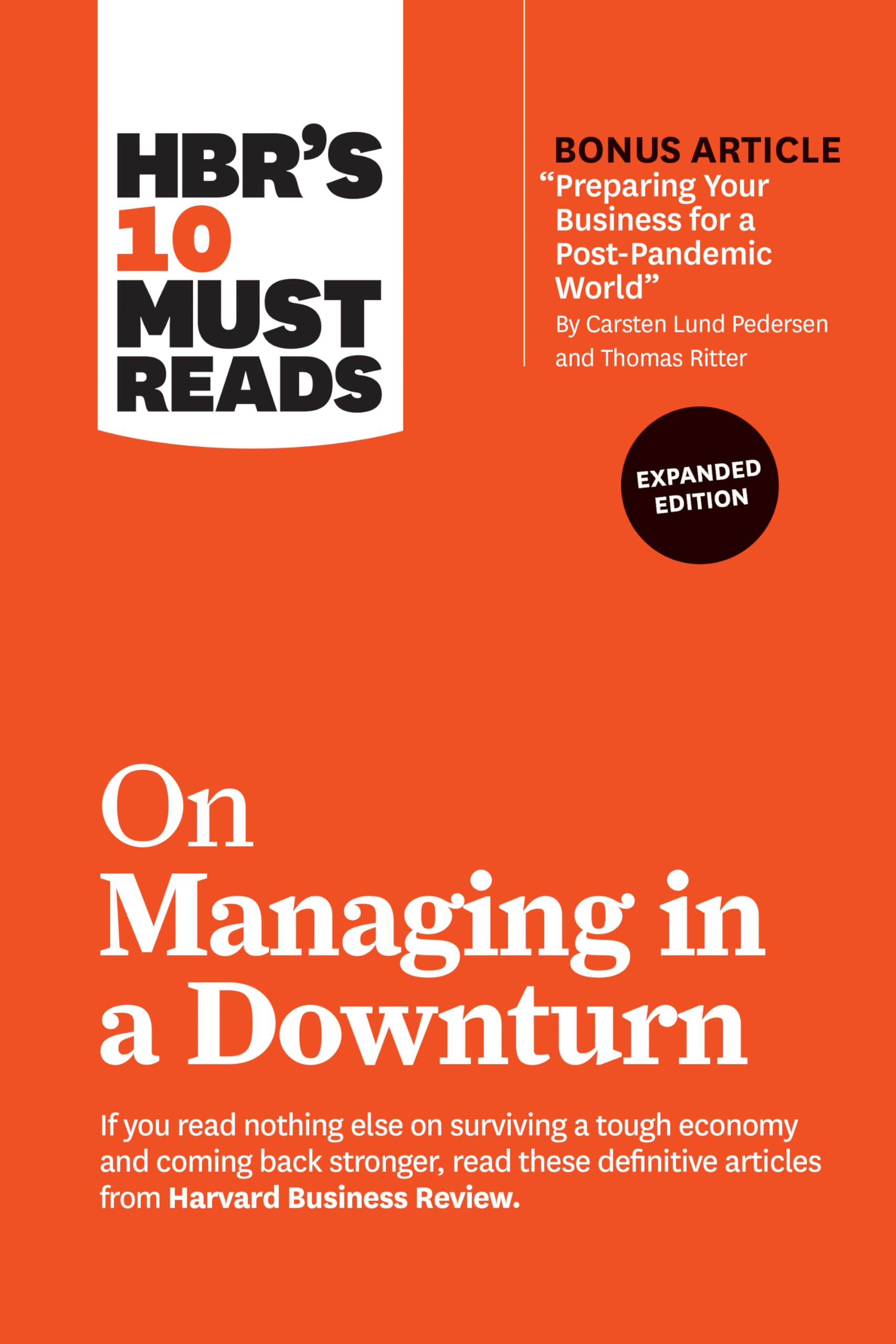 On Managing in a Downturn book