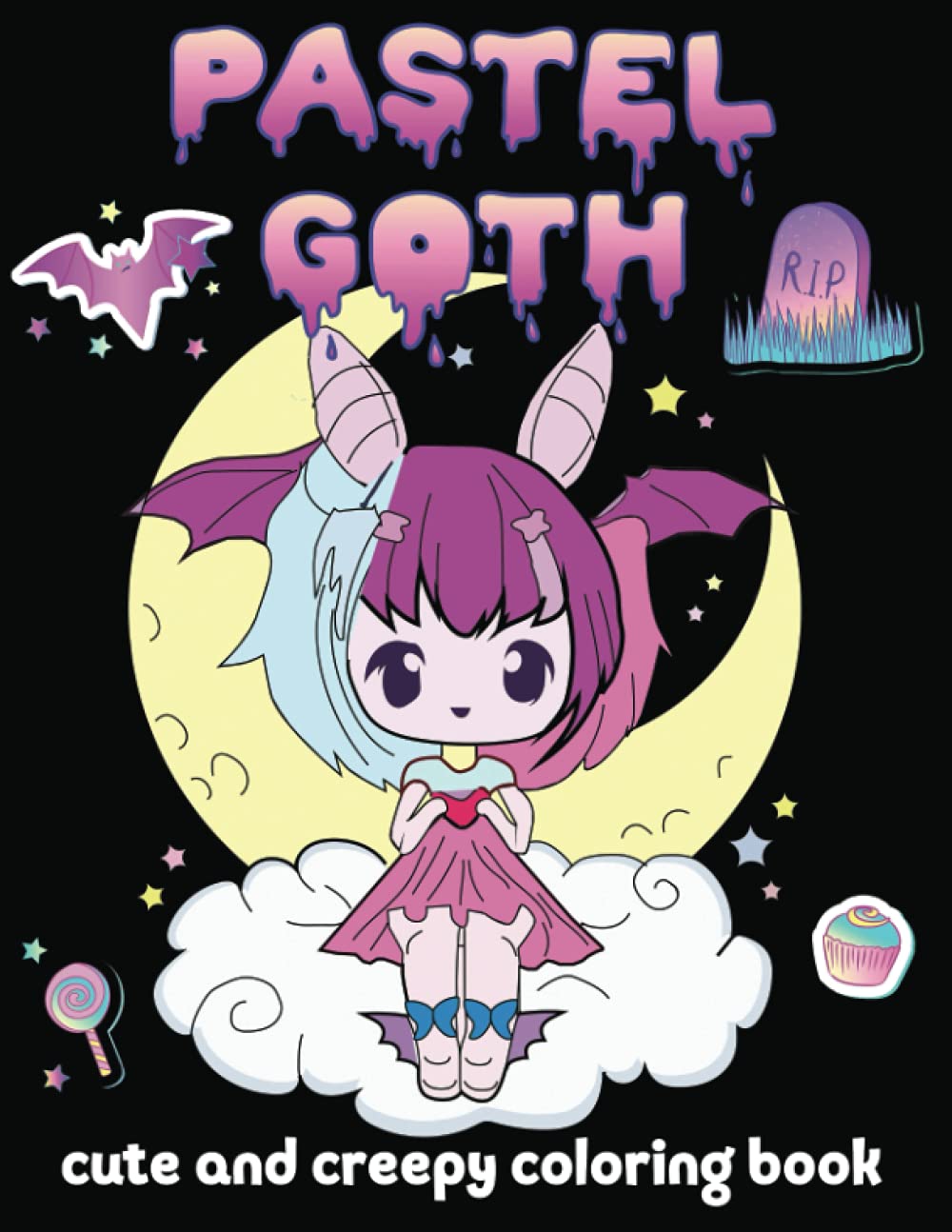 Pastel Goth Cute and Creepy Coloring Book Hobbies & Crafts