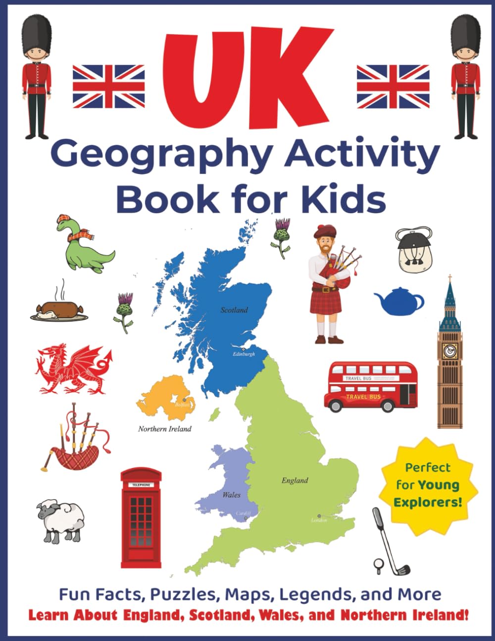 UK Geography Activity Book for Kids Non-fiction