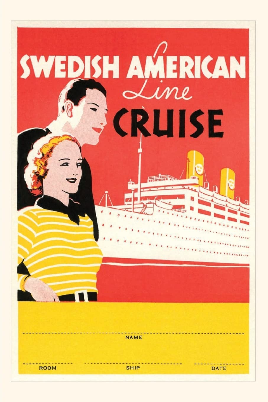 Vintage Journal Swedish Cruise Travel Poster (Pocket Sized - Found Image Press Journals) Film, Art & Culture