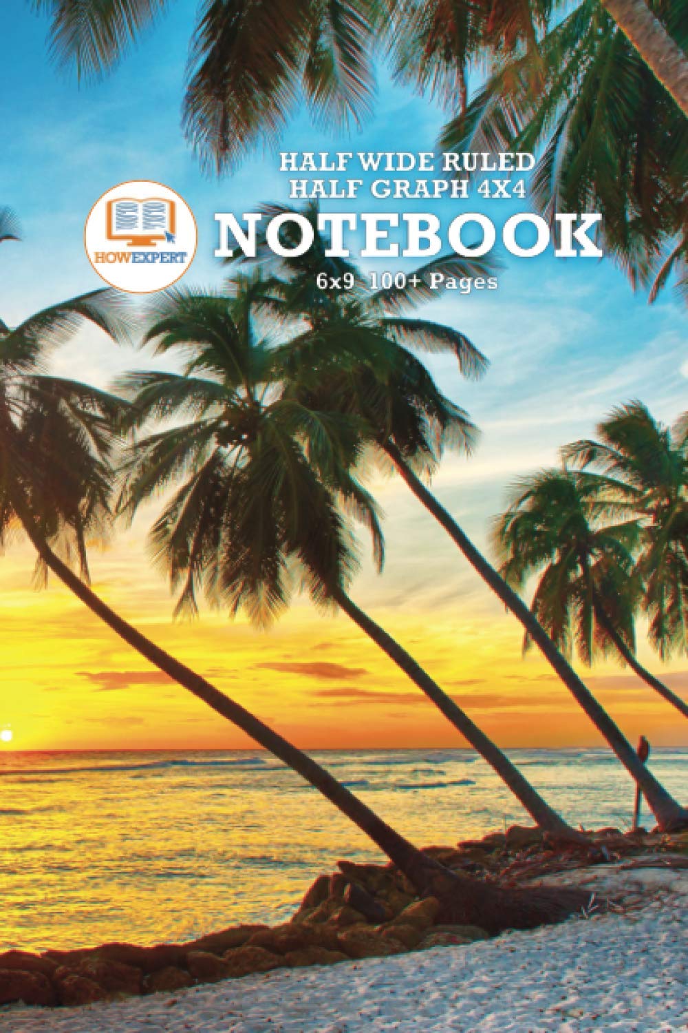 HowExpert Half Wide Ruled / Half Graph 4x4 Notebook 6x9: Blank Dual Design Notebook for Writing, Design, Mathematics, Science, and More! Good for ... Adults, Elderly, and More! (6x9, 100+ Pages) Learning & Reference