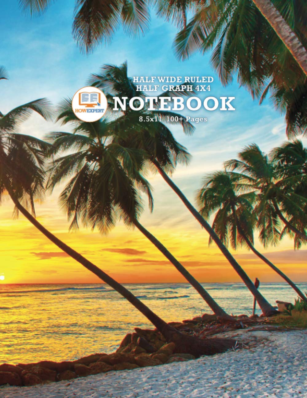 HowExpert Half Wide Ruled / Half Graph 4x4 Notebook 8.5x11: Blank Dual Design Notebook for Writing, Design, Mathematics, Science, and More! Good for ... Elderly, and More! (8.5x11, 100+ Pages) Learning & Reference
