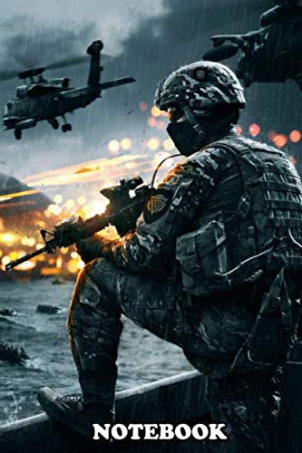 Notebook: Battlefield Wallpaperdisplate , Journal for Writing, College Ruled Size 6" x 9", 110 Pages Books