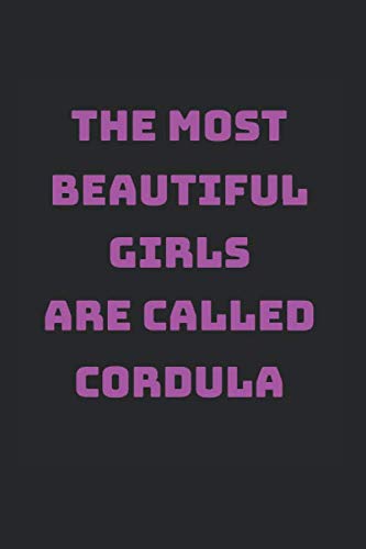 Cordula Girl Woman Notebook: Blank Paper Journal 6x9 - 120 Pages Books