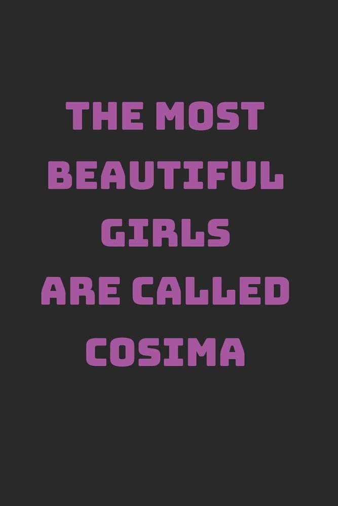Cosima Girl Woman Notebook: Blank Paper Journal 6x9 - 120 Pages Books