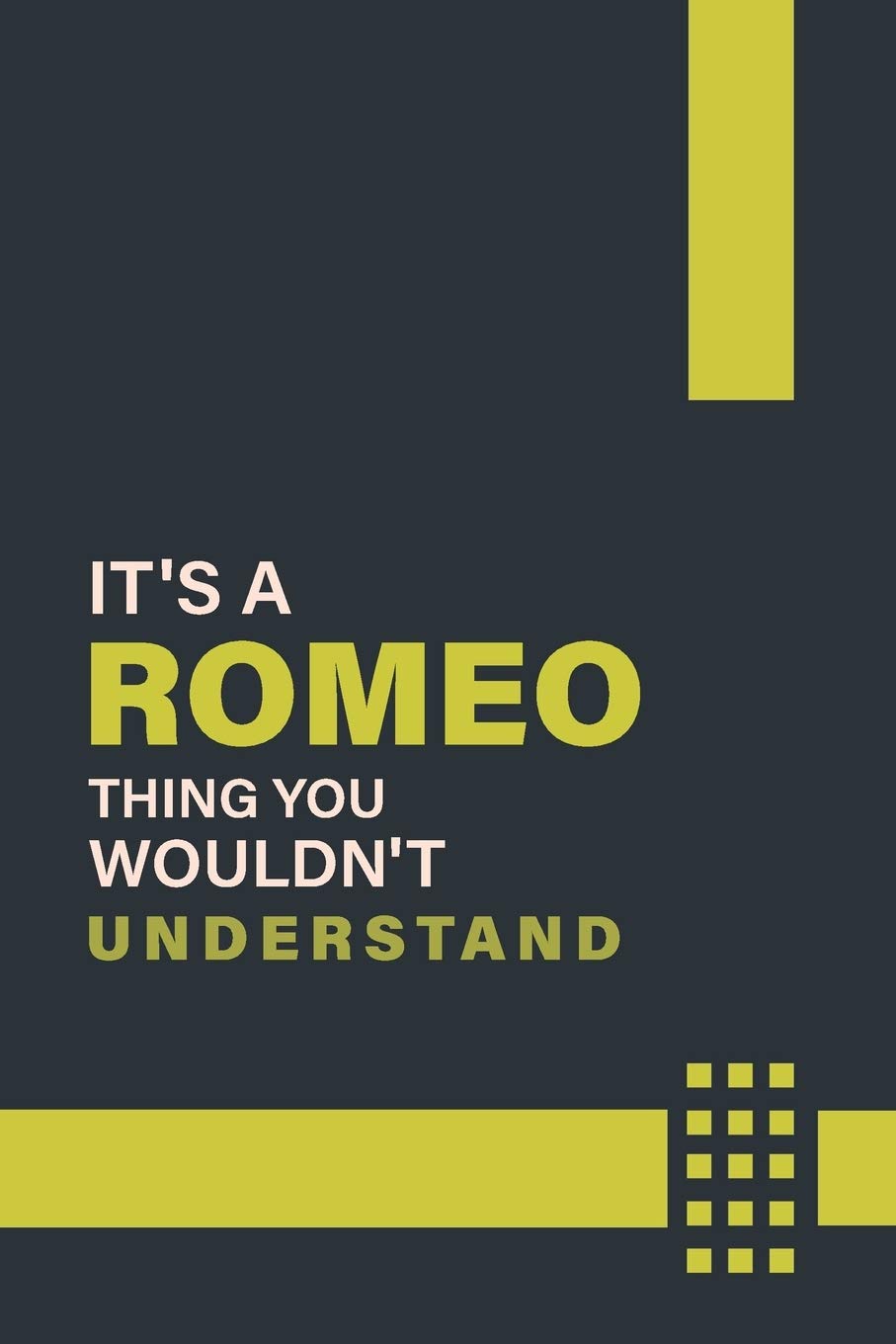 IT'S A ROMEO THING YOU WOULDN'T UNDERSTAND: Lined Notebook / Journal Gift, 6x9, Soft Cover, 120 Pages, Glossy Finish Essays & Short Stories