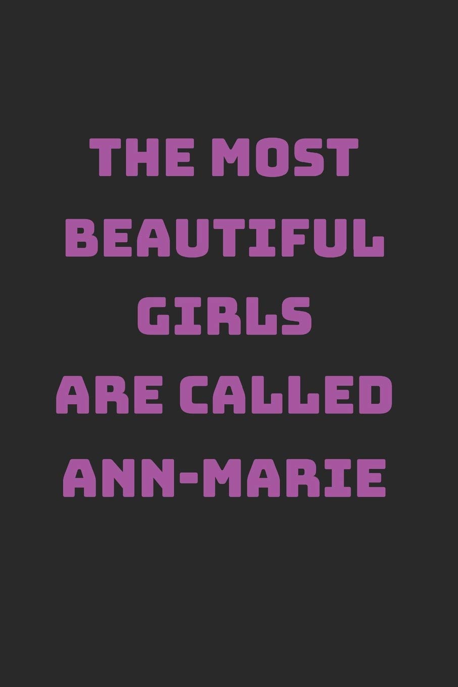 Ann-Marie Girl Woman Notebook: Graph Paper 1cm Journal 6x9 - 120 Pages Books