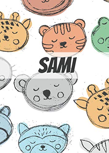 Sami: GROßER MALBLOCK • DIN A4 • Blanko 100 Seiten • Vornamen Notizbuch • Personalisiertes Malbuch • Notizblock Zootiere • Tiere Kinderbuch • Jugendbuch • Namensbuch • Kalender mit Name Novels & Short Stories