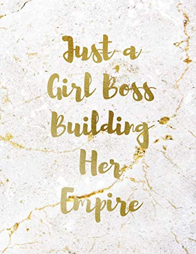Just a Girl Boss Building Her Empire: College ruled lined composition notebook to write in for Women & Girls journal marble with gold foil. Essays & Short Stories