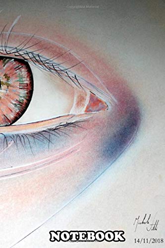 Notebook: Illustration Of A Drawing Depicting An Eye Ink And Pe , Journal for Writing, College Ruled Size 6" x 9", 110 Pages Books