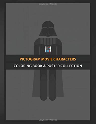 Coloring Book & Poster Collection: Pictogram Movie Characters Darth 01 Movies Books