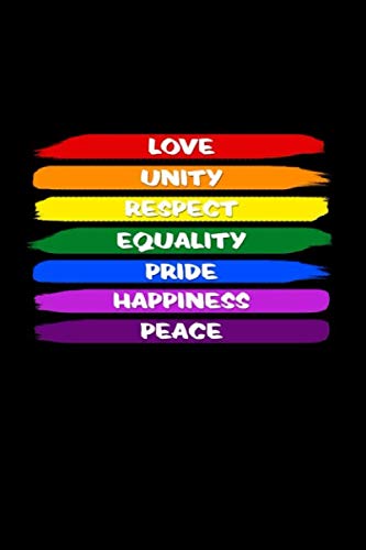 Love Unity Respect Equality Pride Peace: 6x9 Christopher Street Day | blank with numbers paper | notebook | notes Books