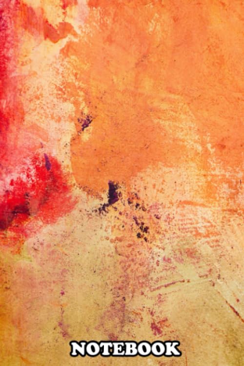 Notebook: Red Orange Wall Paint , Journal for Writing, College Ruled Size 6" x 9", 110 Pages Books