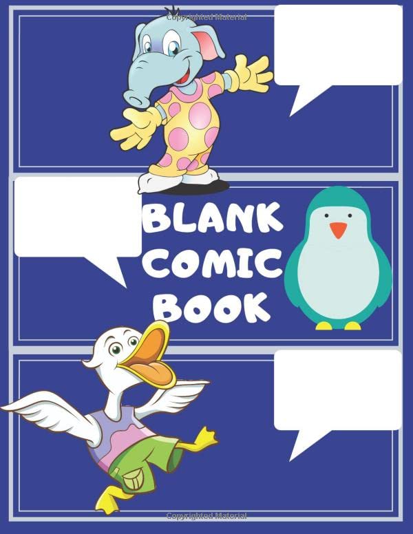 BLANK COMIC BOOK: DRAW YOUR OWN COMICS-OVER 100 PAGES-8.5 X 11 NOTEBOOK-GREAT FOR KIDS AND ADULTS Manga