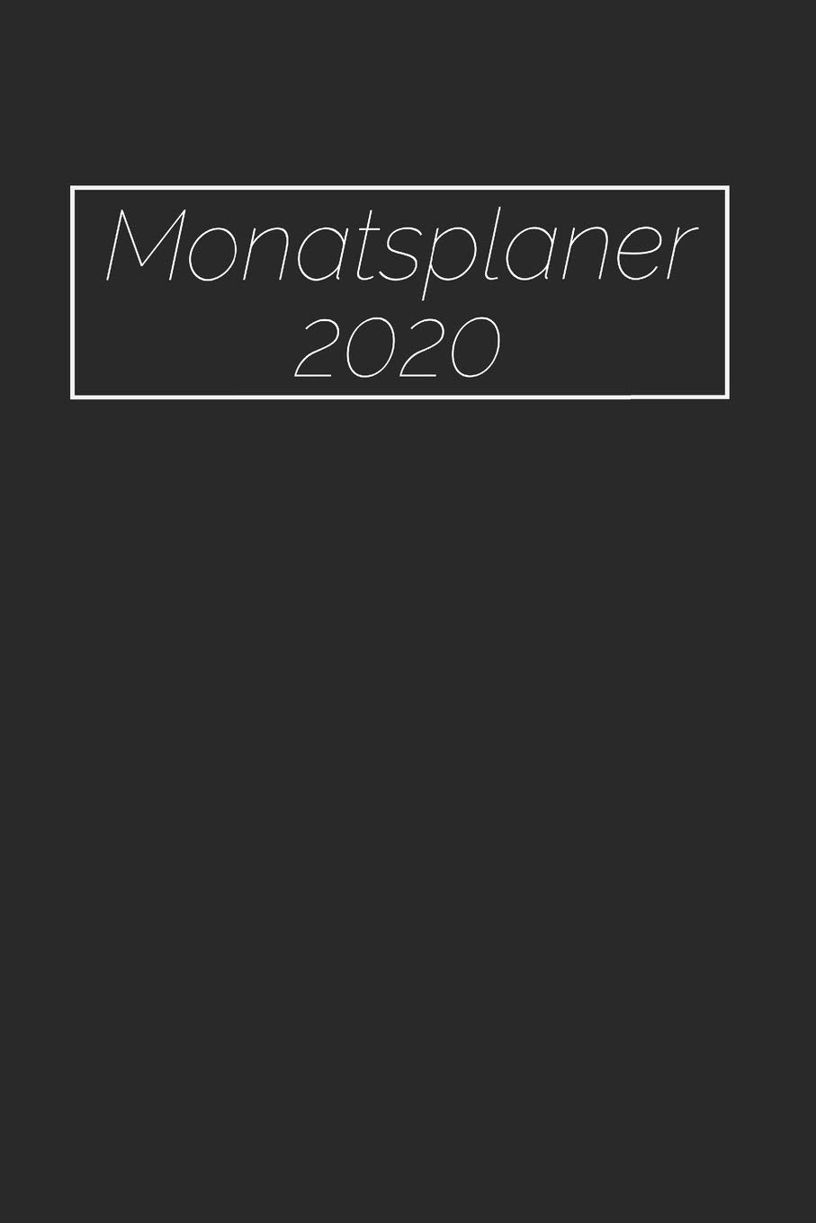 Monatsplaner 2020: Einfacher Monatsplaner I Familienplaner I Planer Din A5 120 Seiten I 2020 I Wochenplaner I Taschenkalender 2020 I Terminkalender ... I Schwarz Simple I Dezent I Job I Berufe book