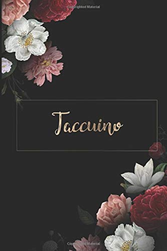Taccuino: DIN A5 / 15 x 23 cm - Pagine Bianche - 122 pagine o 61 fogli - Notebook Agenda Quaderni Bullet Journal Diario Taccuino Quaderno Nero con rose Fiori Piante Acquerelli Acquerello Oro Essays & Short Stories