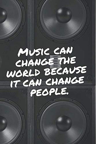 MUSIC CAN CHANGE THE WORLD : notebook journal - music lovers gift for boys and girls - 100 pages - 6x9 inch Arts & Music