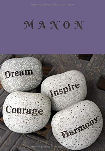 MANON: Manon / carnet de bord / carnet de notes / notebook / journal de bord / journal intime / cahier de brouillon / 100 pages lignées numérotées / 17.78 x 25.4 cm (7x10 po) Essays & Short Stories