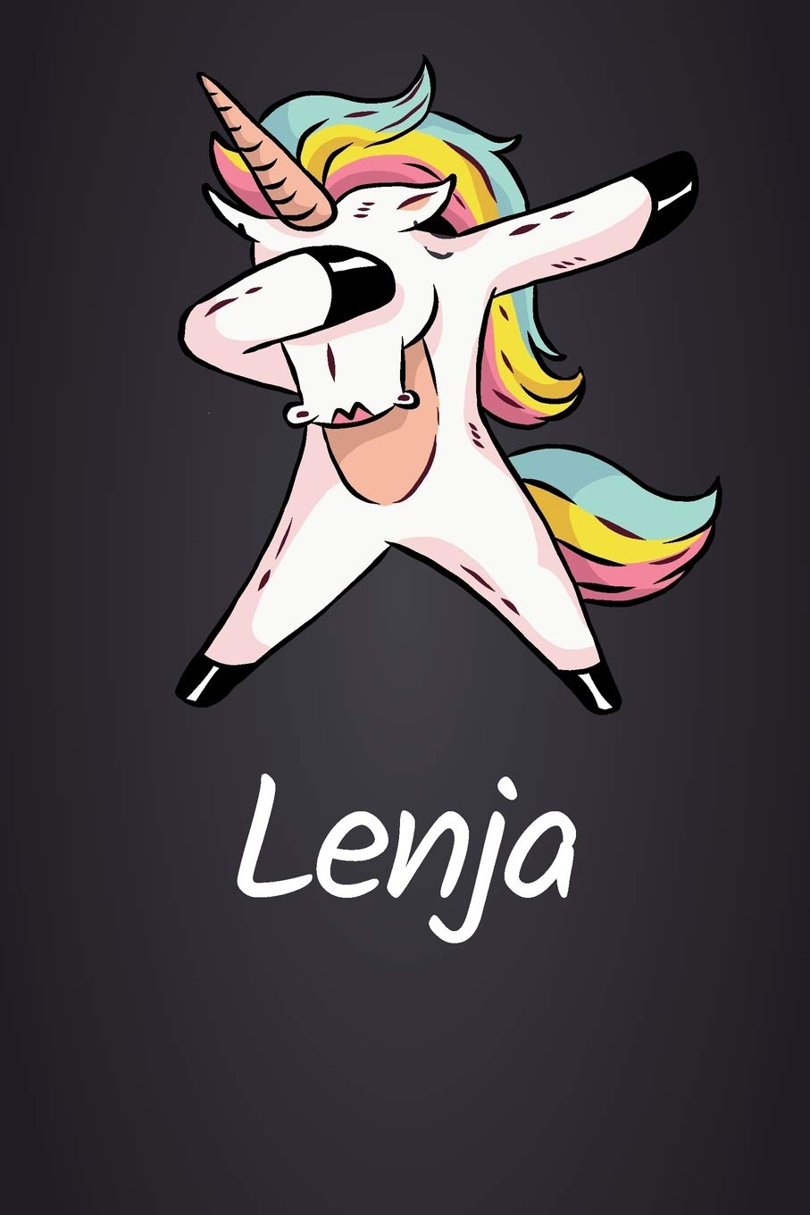 Lenja: DIN A5 (6'x9') Notizbuch mit 120 blanko Seiten - Personalisiertes Journal | Tagebuch | Poesiealbum | Notizheft mit süßem Einhorn als Geschenk ... oder zum Geburtstag für Frauen und Mädchen Books