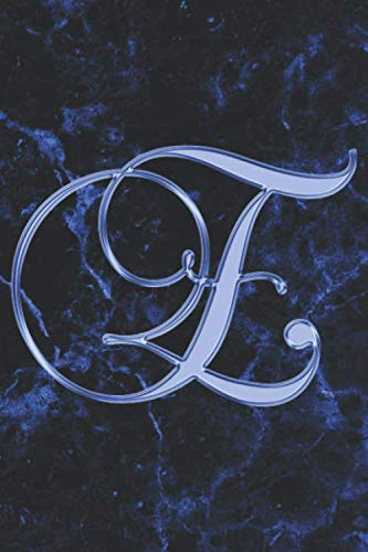 E Journal: A Monogrammed E Initial Capital Letter Notebook For Writing And Notes: Great Personalized Gift For All First, Middle, Or Last Names (Blue Gold Watercolor Black Marble Granite Veins Print) Essays & Short Stories