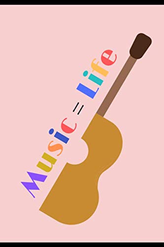 |notebook/journal/diary - 6x9 100 pages - college ruled,composition notebook| Music = Life (funny notebook, Band 2) Arts & Music