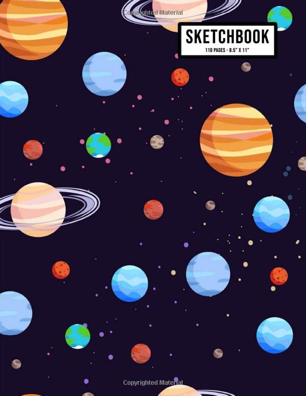 Galaxy Sketchbook: Blank Paper for Sketching, Drawing & Doodling | 110 Pages | Large 8.5 x 11 Arts & Music