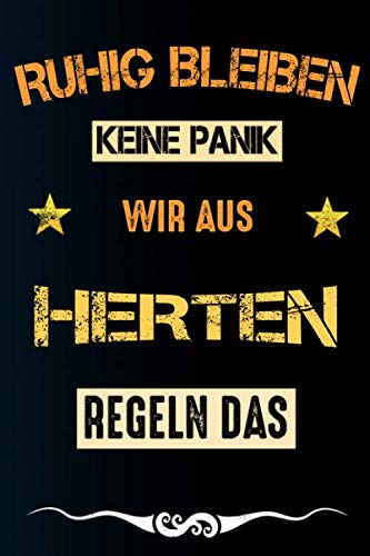 Ruhig bleiben keine Panik wir aus HERTEN: Notizbuch | Journal | Tagebuch | Linierte Seite Books