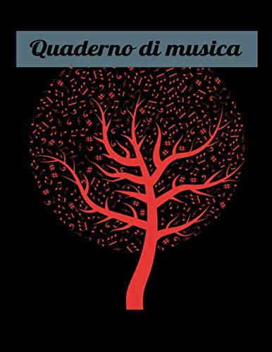 Quaderno di musica: Quaderno pentagrammato | Quaderno di musica con 102 pagine, 14 Pentagrammi per pagina. 21,59 x 27,94 cm ( 8,5" x 11" ) Arts & Music