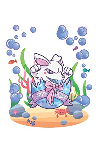 Funny Easter Bunny Notebook: Graph Paper 1cm Journal 6x9 - 120 Pages Books