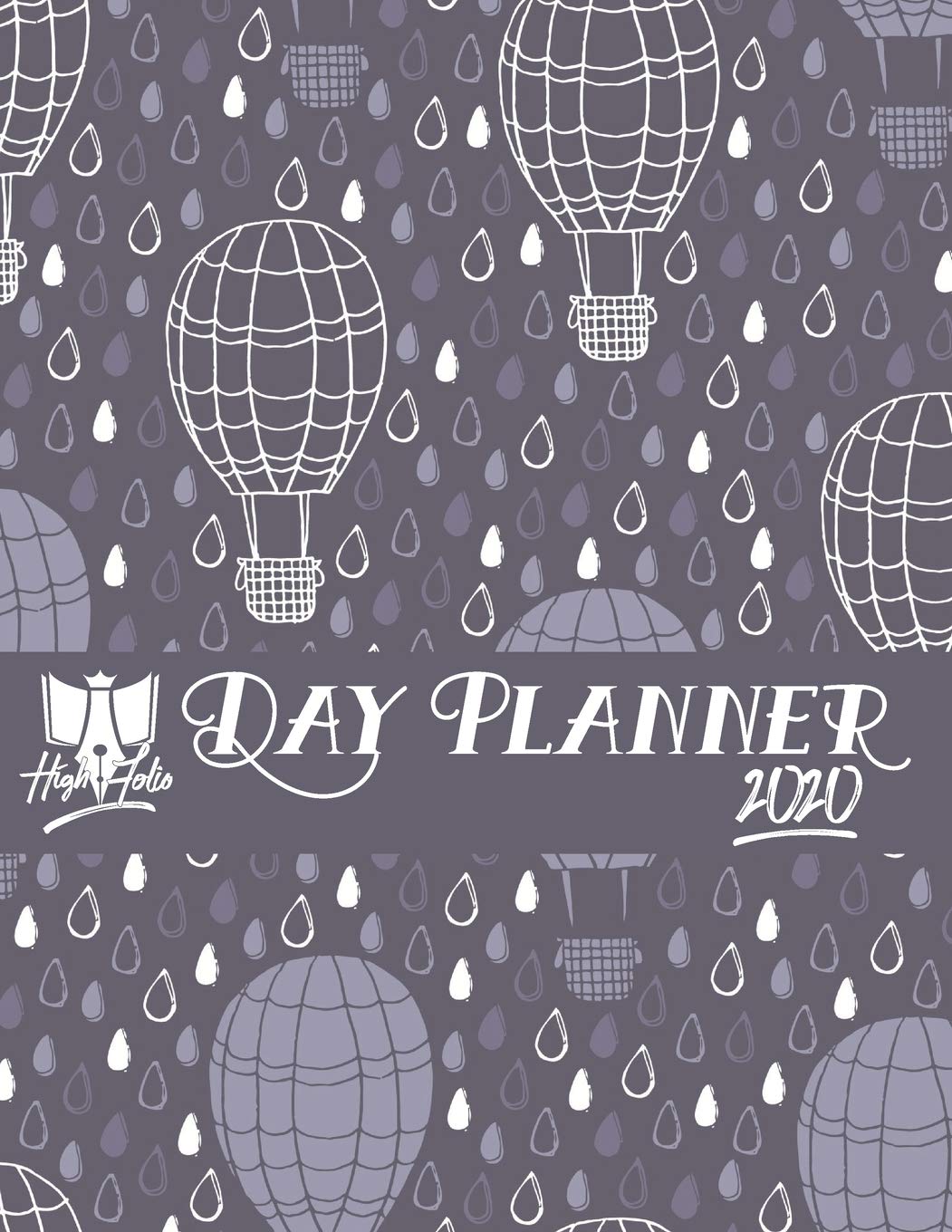 High Folio 2020 Planner | Grumpy Bulldog Design Works | Hot Air Balloons in the Purple Rain book