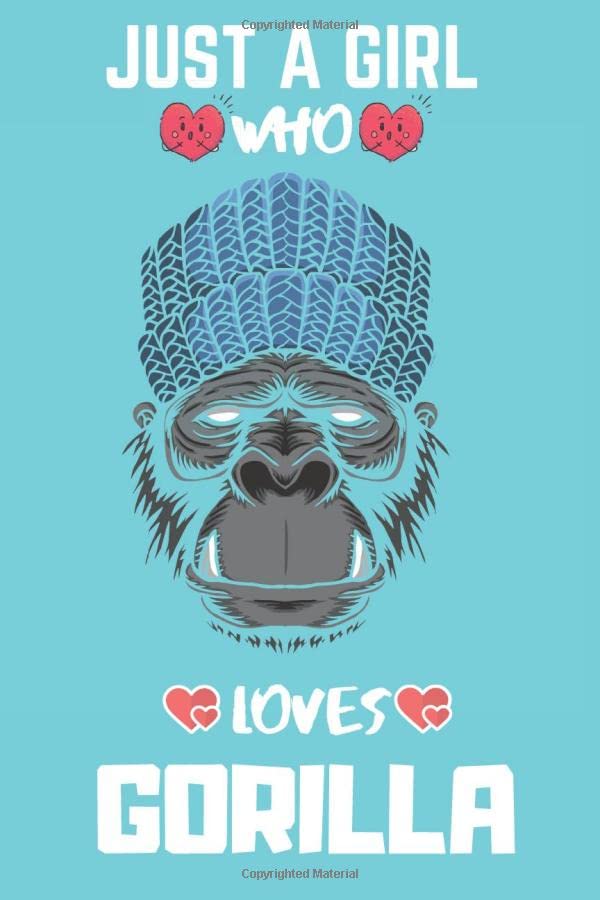Just A Girl Who Loves Gorilla: Blank Lined Blush Notes Journal 6x9 Inches 100 Pages Gorilla Animal Lover Essays & Short Stories