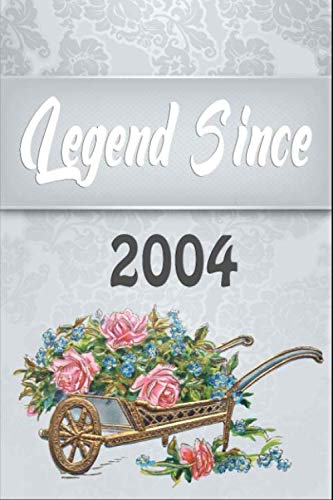 Legend Since 2004: Birthday Gift Notebook With Blank Paper Journal/Notebook, 6 X 9 inches, 120 Pages With Large Number, Perfect Soft Cover (Glossy) Business, Finance & Career