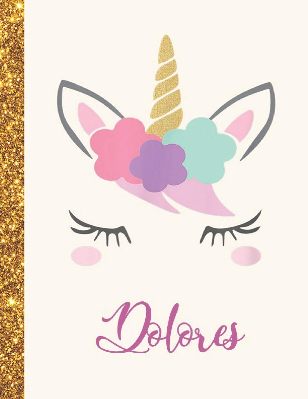 Dolores: Dolores Unicorn Personalized Black Paper SketchBook for Girls and Kids to Drawing and Sketching Doodle Taking Note Marble Size 8.5 x 11 Film, Art & Culture