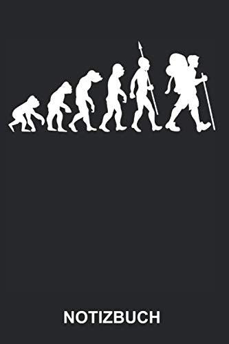 Notizbuch: Wandern Wanderer Trekking Evolution Lustig Witzig | Notizbuch, Tagebuch, Notizheft, Schreibheft | ca. A5 mit Linien | 120 Seiten liniert | Softcover | weißes Papier Leisure & Fun