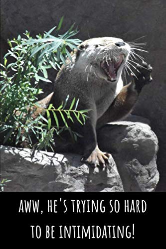 Aww, He's Trying So Hard To Be Intimidating! - Lined Journal and Notebook: Funny Sea Otter Notebook for Kids, Students and Professionals Media & Communication