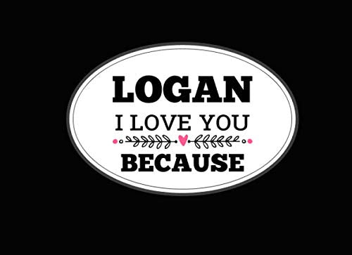 Logan: I Love You Because Prompted Fill In the Blank Personalized Gift Book That Lists All The Reasons Why You Love Someone Black Cover. Partnership & Love