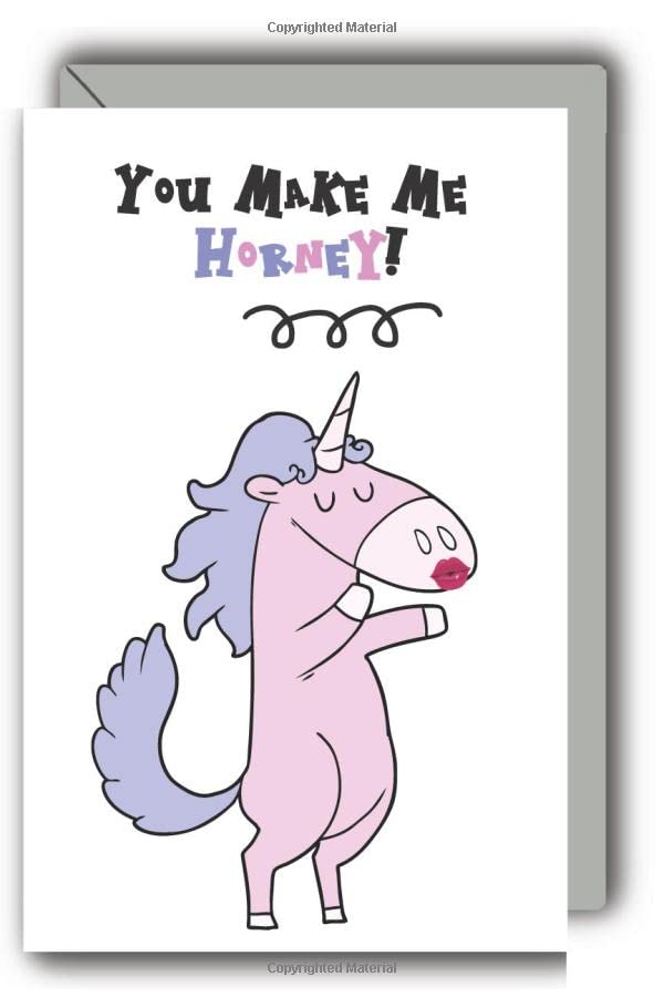 You Make Me Horney: Hilarious Unicorn Gift For Husband Or Wife Blank Lined Writing Journal (Alternative Card) For Women And Men Partnership & Love