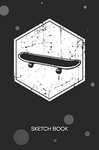 SKETCHBOOK: Skateboarding Lover Notebook Journal BLANK Paper A5 6x9 120 Pages - Vintage Skater Planner Retro Skateboard Diary Old School Skateboarder ... Notepad Skater Gift for Men and Women Leisure & Fun