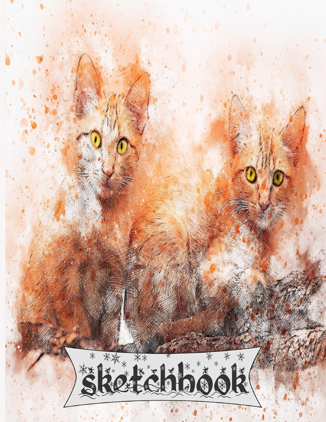 sketchbook: Notebook for Drawing, Writing, Painting, Sketching or Doodling Large Sketchbook With Watercolor cat"s lovers (110 pages ) ,(8.5x11) inches ,matte cover ,spacial cover Non-fiction