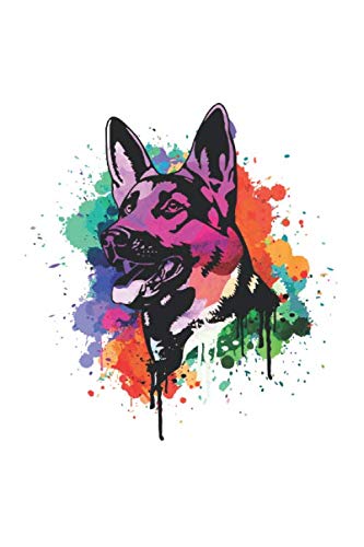 dog Notebook: Diary Journal Paperback 6x9 inches with 120 Blank Lined Pages with german shepherd dog design Books