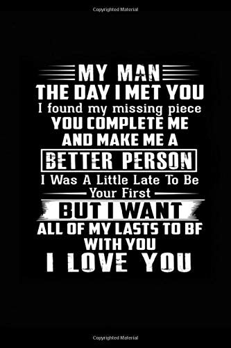 My Man the Day I Met You I Found My Missing Piece: Cute Valentines Day Gifts for Boyfriend, Couples Gifts for Boyfriend From Girlfriend Partnership & Love